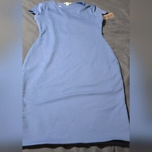 Chic Blue Midi Dress